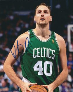 Autographed DINO RADJA 8X10 Boston Celtics photo