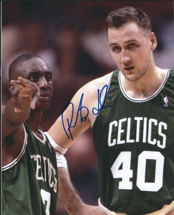 Autographed DINO RADJA 8X10 Boston Celtics photo