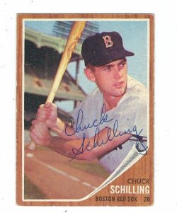 Autographed CHUCK SCHILLING 1962 Topps Card