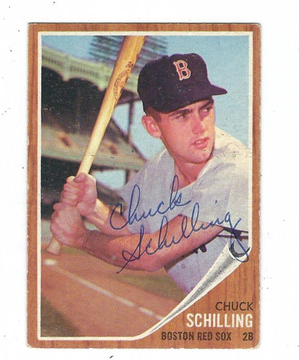 Autographed CHUCK SCHILLING 1962 Topps Card