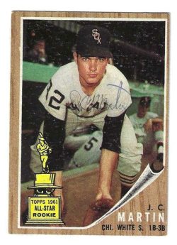Autographed J.C. MARTIN Chicago White Sox 1962 Topps Card