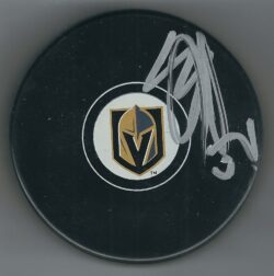 Autographed MALCOLM SUBBAN Vegas Golden Knights Hockey Puck