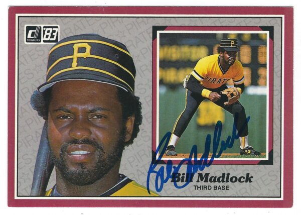 Autographed Bill Madlock Pittsburgh Pirate 1983 DONRUSS Action All Star Card #30