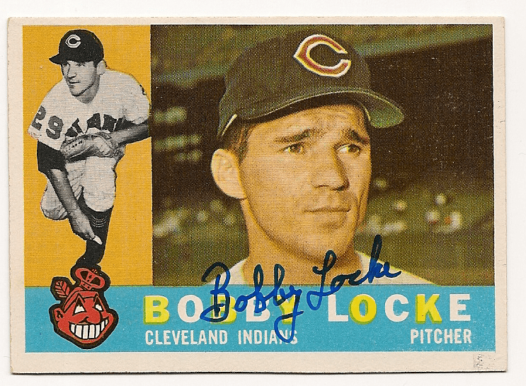 Autographed BOBBY LOCKE 1960 Topps Card