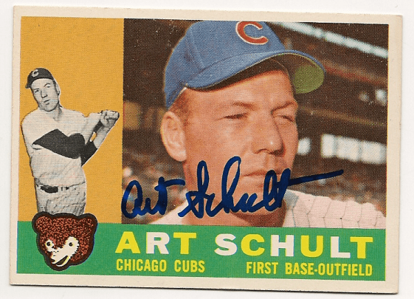 Autographed ART SCHULT 1960 Topps Card
