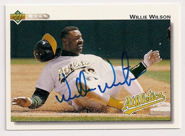 Autographed Willie Wilson 1990 Upper Deck Card