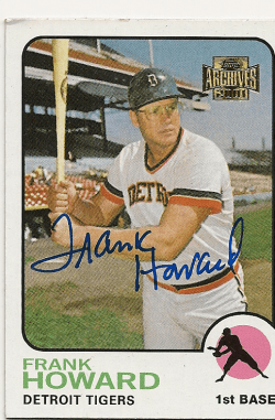 FRANK HOWARD Autographed 2001 Topps Archive Card