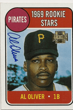 AL OLIVER Autographed 2001 Topps Archive Card