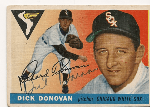 Autographed DICK DONOVAN Topps Card