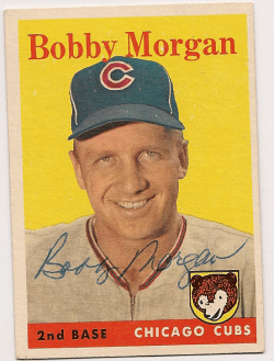 Autographed BOBBY MORGAN 1958 Topps Card