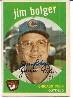 Autographed 1959 JIM BOLGER Topps Card
