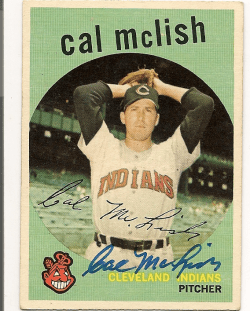 Autographed 1959 CAL MCLISH Topps Card