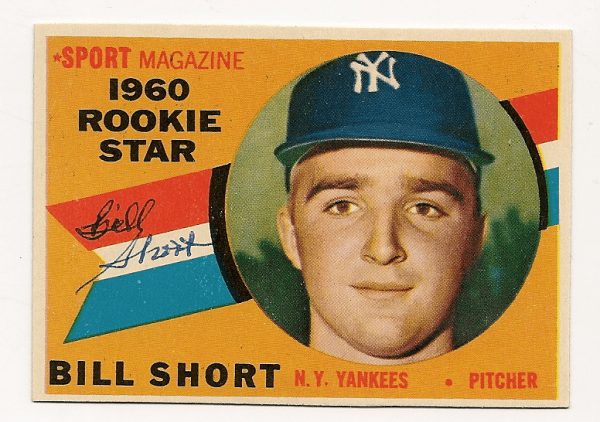 Autographed BILL SHORT 1960 Topps Card