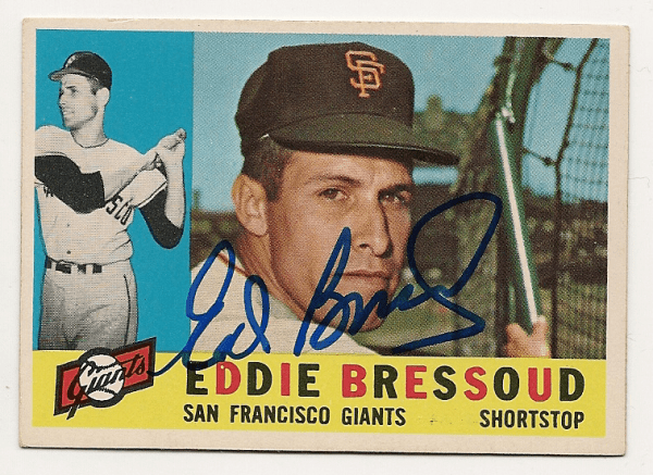 Autographed ED BRESSOUD 1960 Topps Card