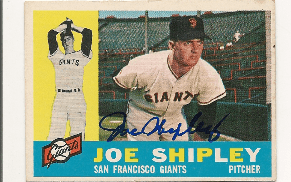 Autographed JOE SHIPLEY 1960 Topps Card