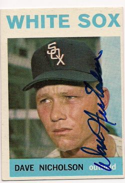 Autographed DAVE NICHOLSON 1964 Topps Card
