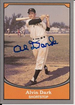 Signed ALVIN DARK Pacific Legends Card