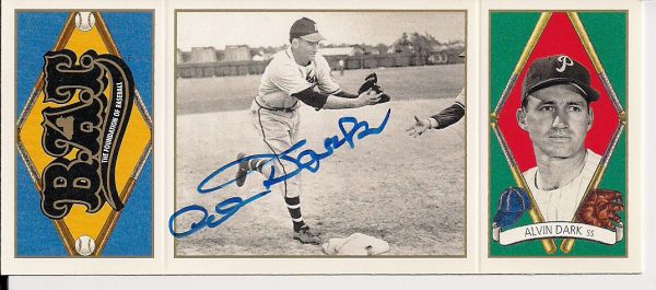 Autographed 1993 AL DARK Upper Deck BAT card