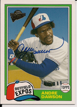 ANDRE DAWSON Autographed 2004 Topps Fan Favorites Card