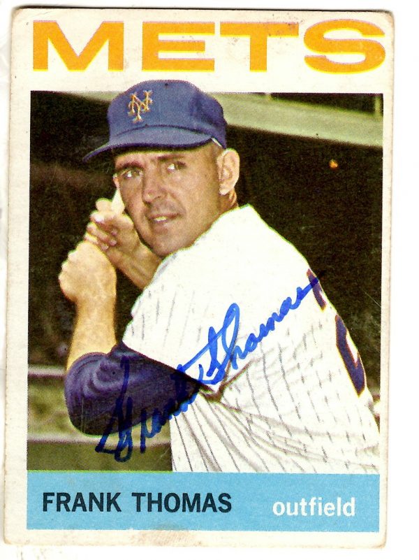Autographed FRANK THOMAS New York Mets 1964 Topps Card