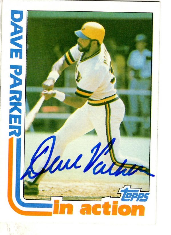 Autographed DAVE PARKER 1982 Topps Card
