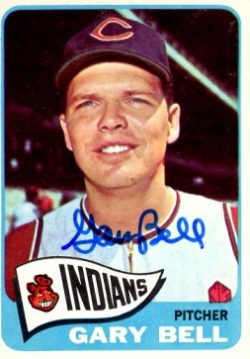 Autographed GARY BELL Cleveland Indians 1965 Topps Card