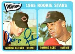 Autographed GEORGE CULVER 1965 Topps Card