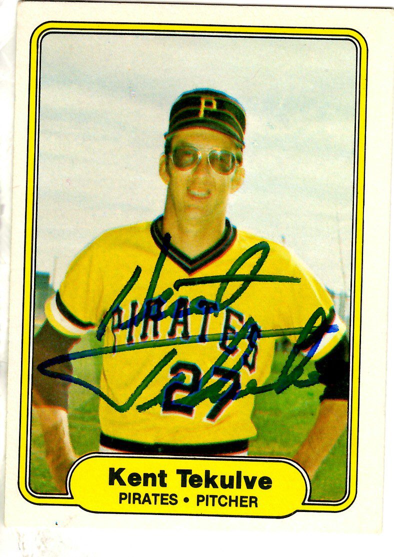 Autographed KENT TEKULVE 1982 FLEER Card - Main Line Autographs