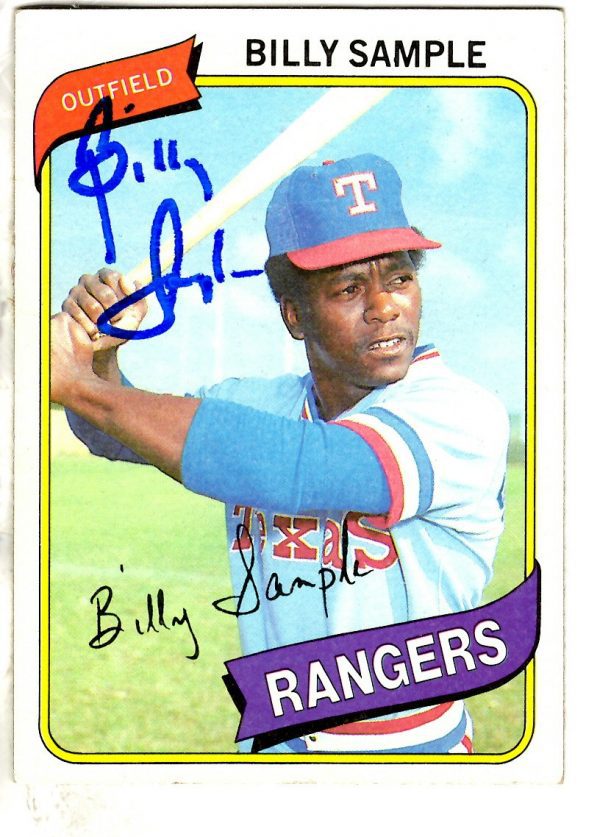 Autographed BILLY SAMPLE 1980 Topps Card