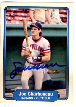 Autographed JOE CHARBONEAU 1982 FLEER Card