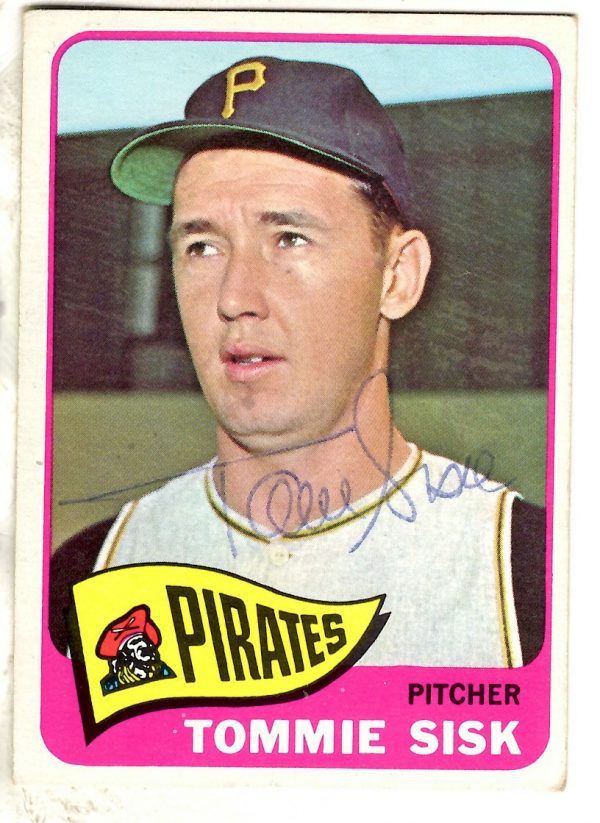 Autographed TOMMIE SISK 1965 Topps Card