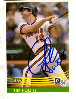 Autographed TIM FOLI 1984 DONRUSS CARD