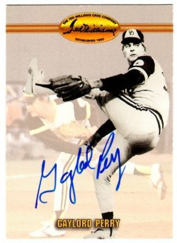 Autographed GAYLOD PERRY 1993 Ted Willams card