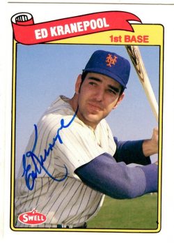 Autographed ED KRANEPOOL 1989 Swell Baseball Greats card