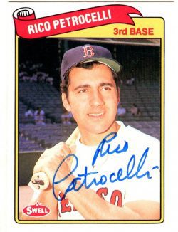 Autographed RICO PETROCELLI 1989 Swell Baseball Greats card