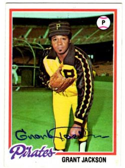 Autographed GRANT JACKSON 1978 Topps card