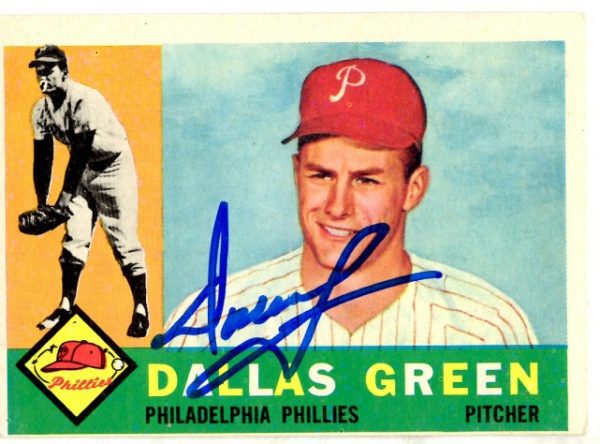 Autographed DALLAS GREEN 1960 Topps Card