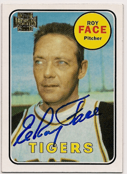 ELROY FACE Autographed 2001 Topps Archive Card
