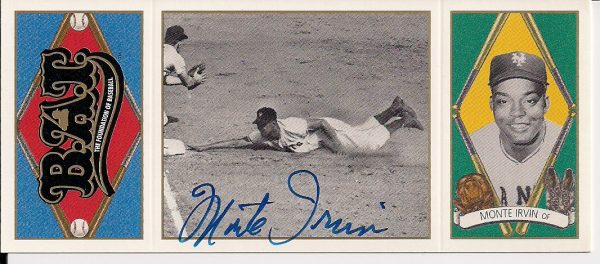 Autographed 1993 MONTE IRVIN Upper Deck BAT card