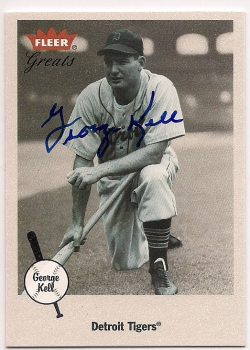 Autographed GEORGE KELL 2002 Fleer Greats of the Game Card