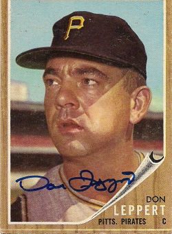 Autographed DON LEPPERT 1962 Topps Card