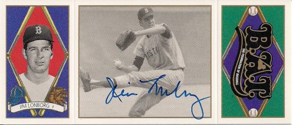 Autographed 1993 JIM LONBORG Upper Deck BAT card