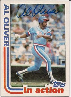 Autographed AL OLIVER 1982 Topps Card