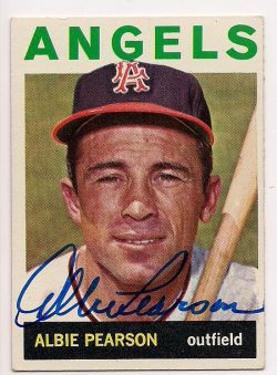 Autographed ALBIE PEARSON 1964 Topps Card