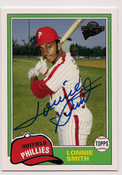 LONNIE SMITH Autographed 2005 Topps Fan Favorites Card