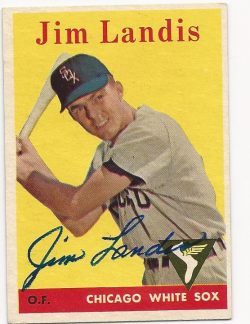 Autographed JIM LANDIS 1958 Topps Card