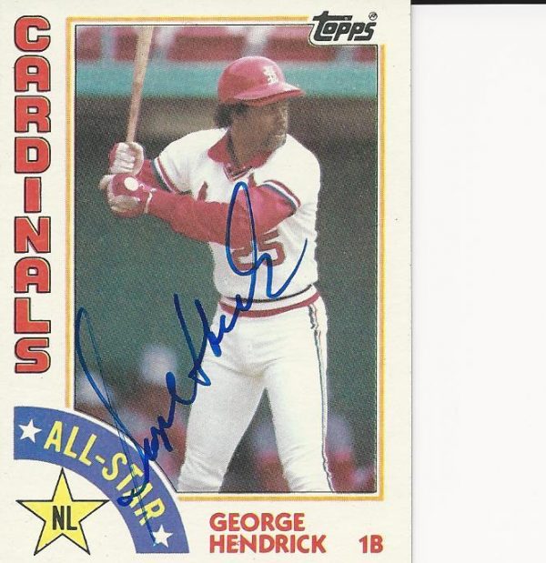 Autographed GEORGE HENDRICK 1984 Topps Card