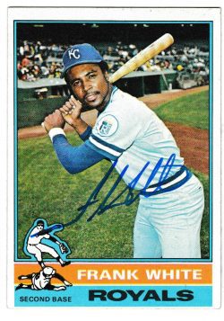 Autographed FRANK WHITE 1976 Topps Card