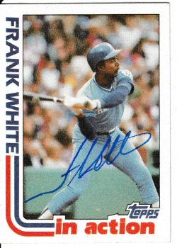 Autographed FRANK WHITE 1982 Topps Card