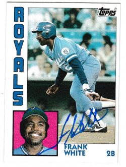 Autographed FRANK WHITE 1984 Topps Card